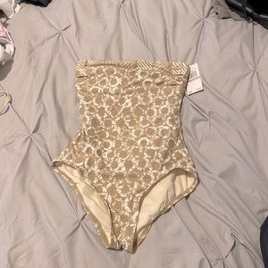 MK strapless one piece